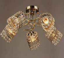 Люстра потолочная пятирожковая Мелодия Света E27 Золото картинка 